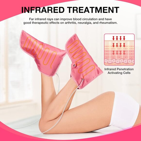 Paraffin Wax Heated Booties, Electric Heated Nail Art Pedicure Foot Cover, Infra - Picture 5 of 7